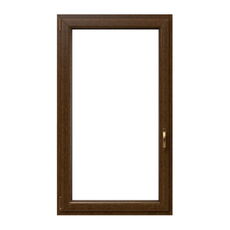 1-delig kunststof kozijn in notenbruin
