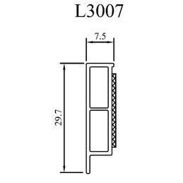 Schemata Abdeckleiste mit Hohlkammerprofil 30mm Breite