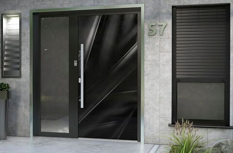 Alu Haustür mit Glasfüllung von MB-86