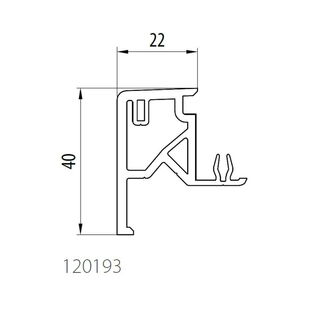Aluplast 120193 - Zarge - 40mm - 22mm