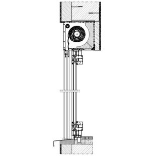 Aufsatzrollladen SKT MKT Einbaubeispiel 4 mit Insektenschutz auf Putz innen