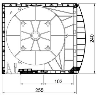 Aufsatzrollladen SKT Opoterm mit Insektenschutz 240mm oval