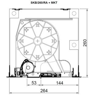 Rollladenkasten SKB mit Insektenschutz Kastenhöhe 260mm RA