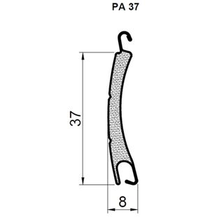 Lamelle PA37 Alu technische Zeichnung