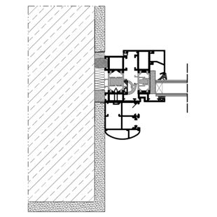 Vorbaurollladen SKO-P MKT Einbaubeispiel 2 Führungsschiene auf Fensterrahmen