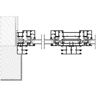 Vorbaurollladen SP-E MKT Einbaubeispiel 3 Führungsschiene zweiseitig