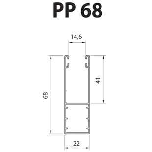 Vorbaurollladen Führungsschiene 68mm PP