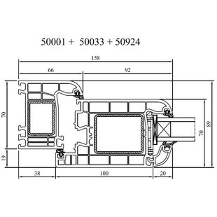 Drutex Iglo 5 Haustür seitlich Rahmen nach innen öffnend