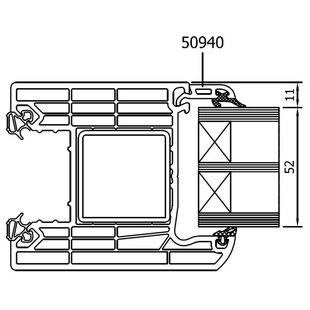 Drutex Iglo HS Tür 52mm 3-fach Verglasung Detailzeichnung