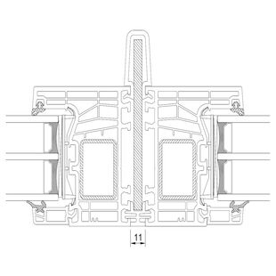 Drutex Iglo Edge - 80001-50111 Kopplung mit Stahl+Verstärkung außen 11mm