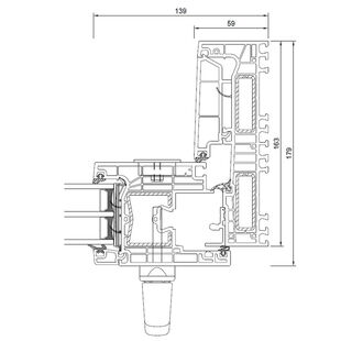 Drutex Iglo Edge Slide Schiebeflügel mit Griff an der Seite