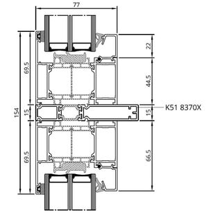 Drutex MB-86SI statische Kopplung innen Detailansicht