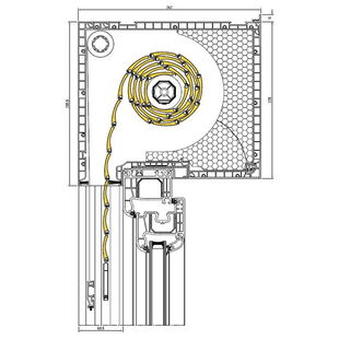 Aufsatzrollladen 215mm mit Iglo 5 Fenster und Insektenschutz Außen