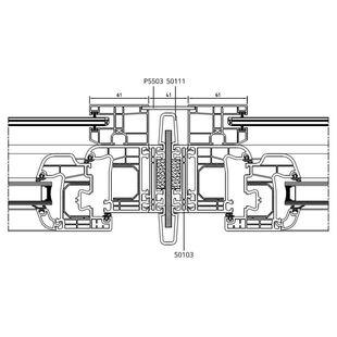Einseitige Führungsschienen mit staatischer Kopplung 50111 am Iglo 5 Profil