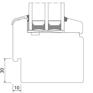 Drutex Softline 88 Festverglasung mit Aussenfalz