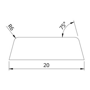 Drutex Holz Abdeckleiste 20mm LM 020