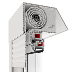 SKS Aufsatzrolladen Revision von der Seite Profilschnitt