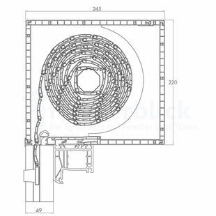 Aufsatzrollladen Exte Exakt mit Kastenhöhe 220mm