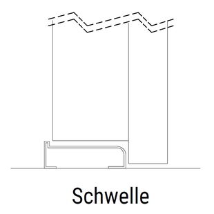 FM Nebeneingangstür ECO 68 - Türschwelle Detailzeichnung