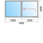 Hebeschiebetür Maß 4m breit