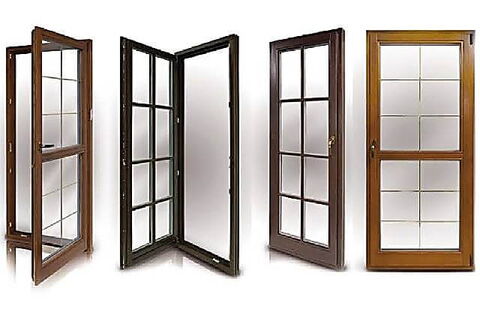 Houten balkondeuren met roeden