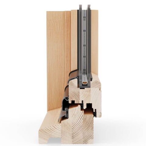 Houten kozijn Nature 92 Nederlands profiel - Doorsnede