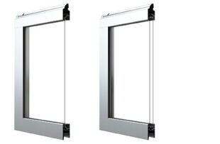 Industrie-Sektionaltor von Krispol mit Paneel aus Aluminium und Vollverglasung