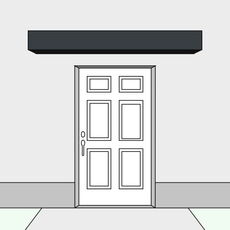 Vordach in Anthrazit