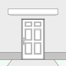 Vordach in Farbe Weiß