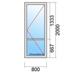 Terrassentürmaß 800x2000mm