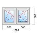 Venstermaat 1000x600mm