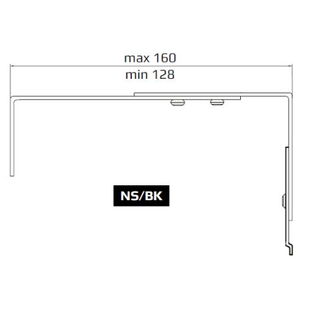 Raffstore Konsole der Oberschiene Führungselement NS/BK Querschnitt