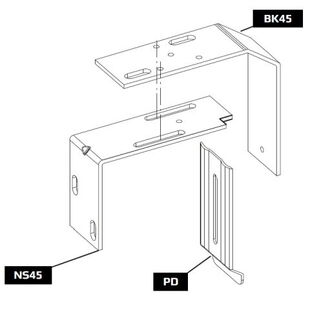 Raffstore Konsole der Oberschiene Führungselement NS45/BK45