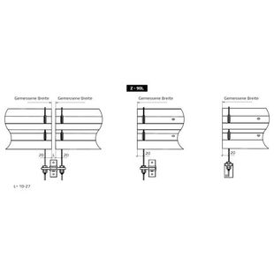 Raffstore-Lamelle Z-90 L mit Seilführung