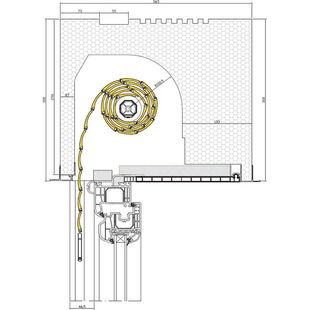 Aufsatzrollladen Drutex RS Styropor 365mm mit Iglo 5 Fenster Revision Innen