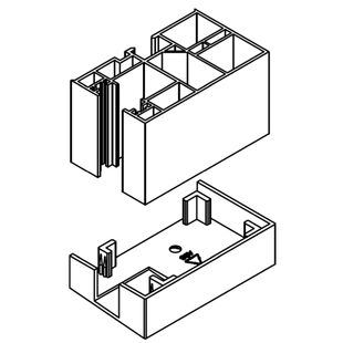 Aufsatzrollladen Führungsschiene RK 16 mit Blende