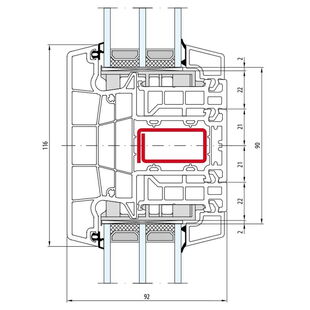 Salamander bluEvolution 92 Pfosten 116mm - 172 420