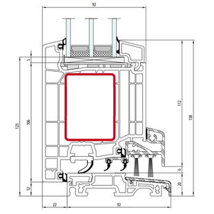 Salamander bluEvolution 92 Türschwelle 20mm außen öffnend - 371 040