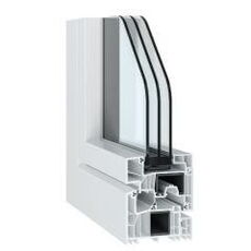 Kunststofffenster Salamander greenEvolution 76 box Profilschnitt