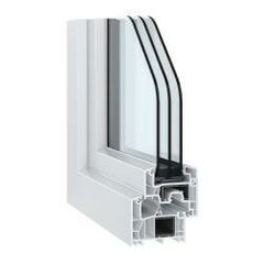 Kunststofffenster Salamander greenEvolution 76 free Profilschnitt
