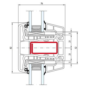 Salamander Streamline 76 Pfosten 82 mm - 252 120