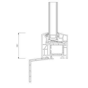 7607-Fensterbankprofil- 52mm-66mm