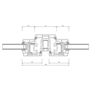 Schüco CT-70 AS 91mm Fenster Classic 83mm - 9012-8866