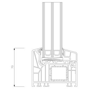 Schüco Living 82 MD  Festverglasung-70mm - 9411