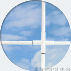 Innenliegende Sprossen 8mm in Weiß