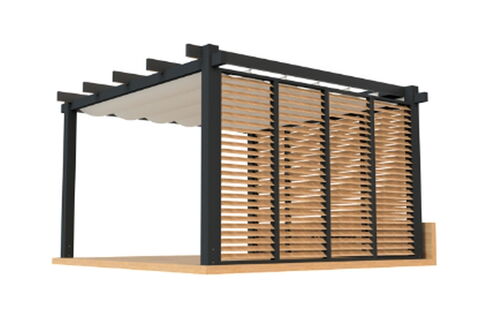 Pergola Terra Zubehör bewegliche Lamellen Holz