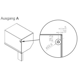 Vorbaurollladen Antrieb Ausgang Typ A