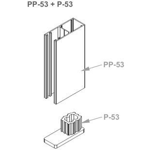 Vorbaurollladen Führungsschiene Endkappen PP 53mm P 53mm