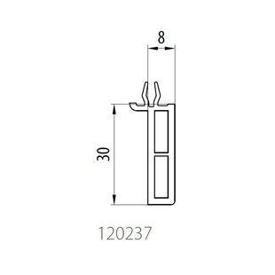 Aluplast 120237 - Bankanschlussprofil - 30mm