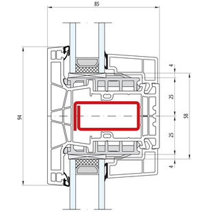 Aluplast energeto Neo Pfosten 94mm - 160x45